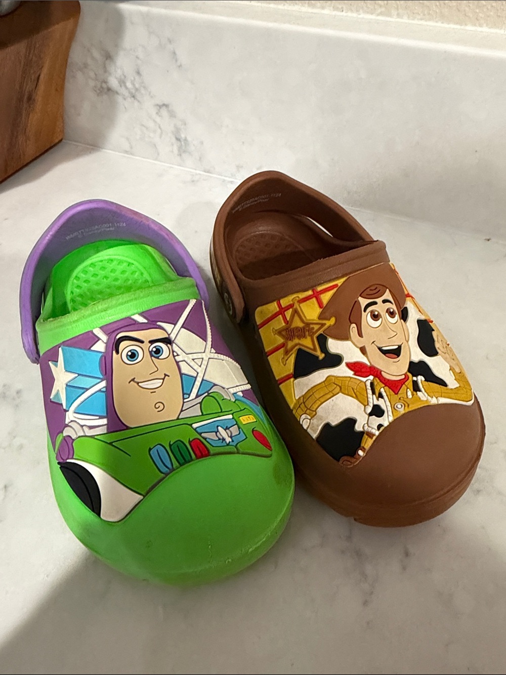 Kids Buzz Lightyear and Woody Slip-On Clogs - Green & Brown